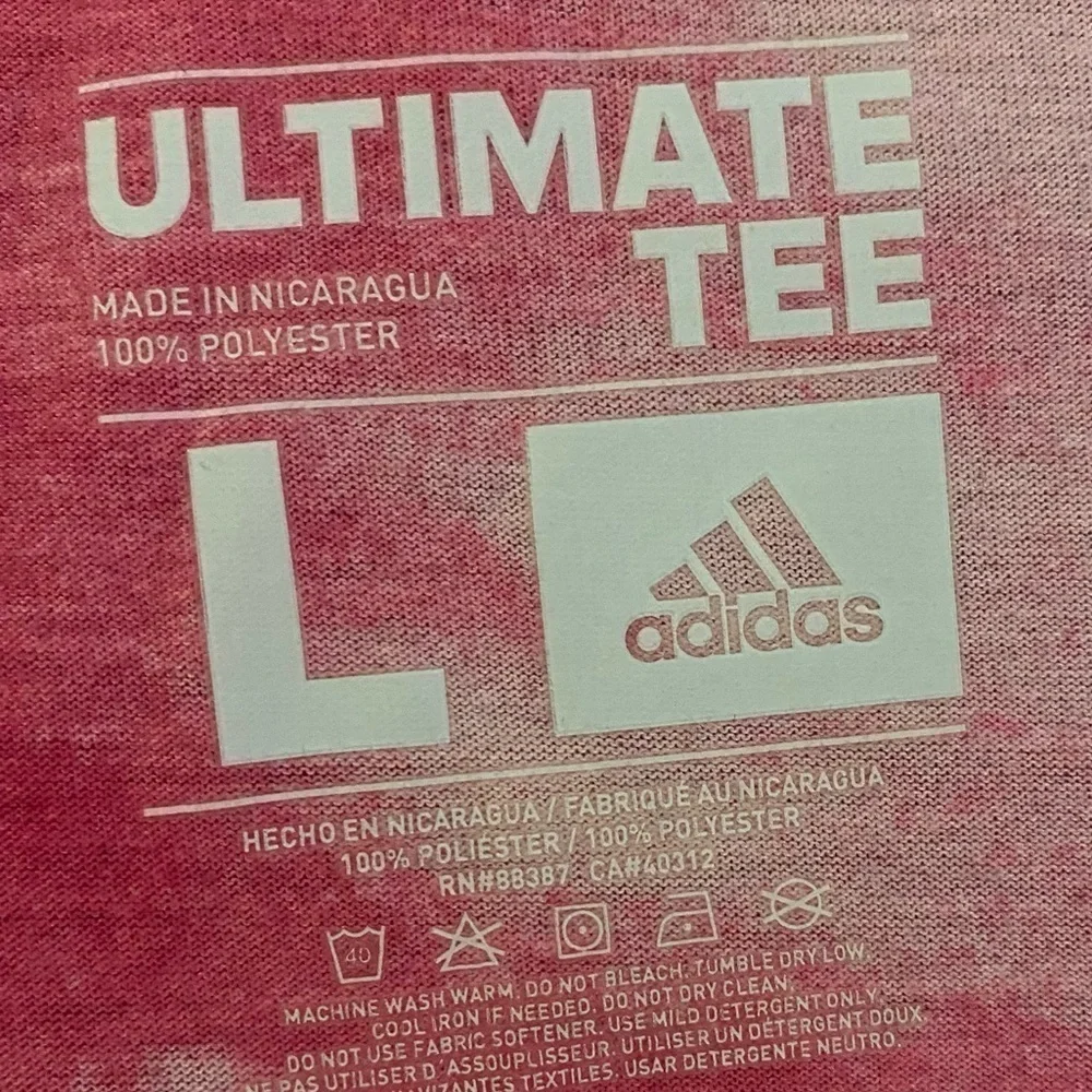 Adidas Tie Die Athletic T-Shirt Size Large - Picture 3 of 3